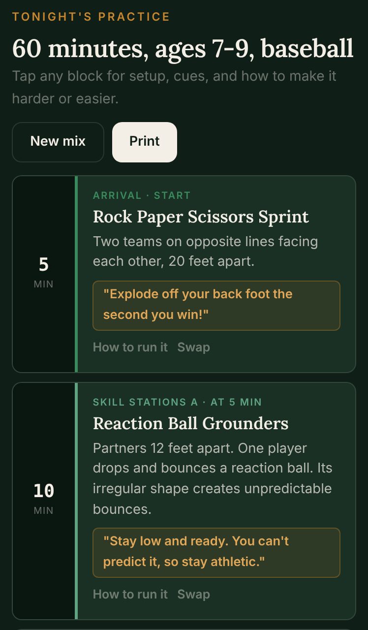 Practice in a Pinch: a 60-minute practice built from three taps, block by block with cues